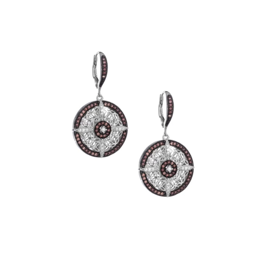 Keith Jack Sterling Silver And Dark Rhodium Earrings